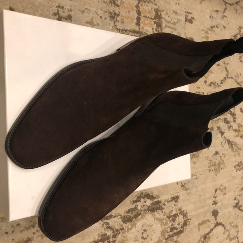 Sandro Marron Brown Suede Chelsea Boots - Picture 4 of 6